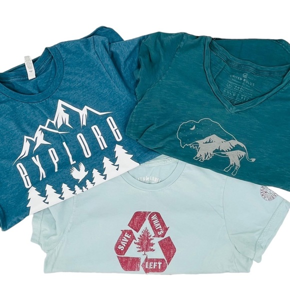 United By Blue Tops - United by Blue T-Shirt Bundle of 3 Outdoor Adventure Theme Women’s Size S